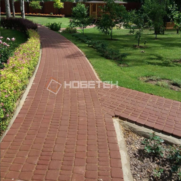 Тротуарная плитка Нобетек Классика 1КЛ6Ф красно-коричневая