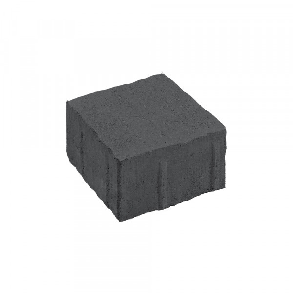 Тротуарная плитка Нобетек квадрат «Антик» 3К8Ф 140x140x80 мм черная