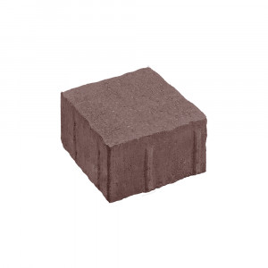Тротуарная плитка Нобетек квадрат «Антик» 3К8Ф 140x140x80 мм красно-коричневая
