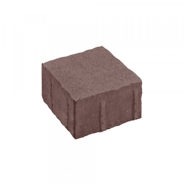 Тротуарная плитка Нобетек квадрат «Антик» 3К8Ф 140x140x80 мм красно-коричневая