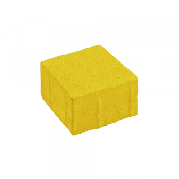 Тротуарная плитка Нобетек квадрат «Антик» 3К8Ф 140x140x80 мм желтая