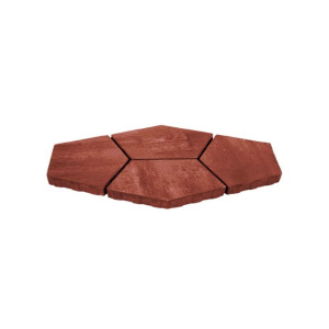 Тротуарная плитка Квинта 3П8ф красно-коричневая