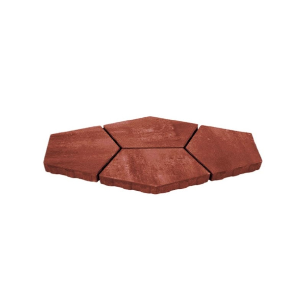 Тротуарная плитка Нобетек Квинта 3П8ф красно-коричневая