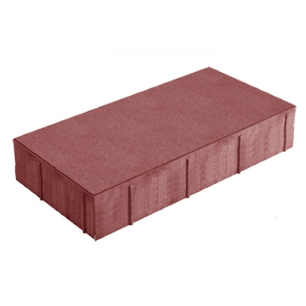 Тротуарная плитка Нобетек 5П8ф 600x300x80 мм красно-коричневая